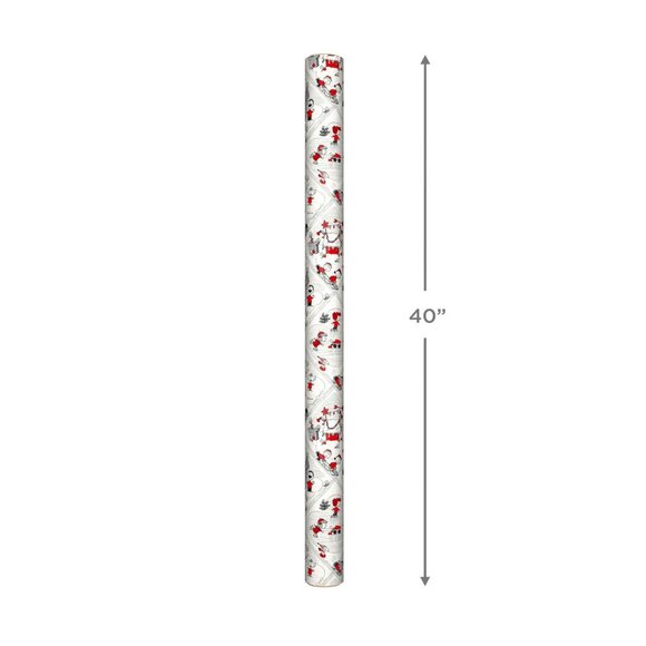 Hallmark Wrapping Paper Christmas Peanuts Gang Playing Snow White 70 sq ft Roll - Picture 4 of 7